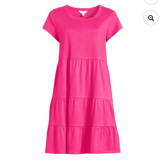 Time and Tru Women’s Smokin’ Hot Pink Pocket Dress XXL/20 NEW - Picture 7 of 7